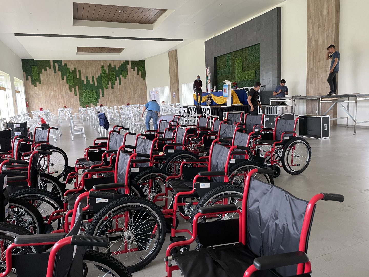 an army of wheelchairs